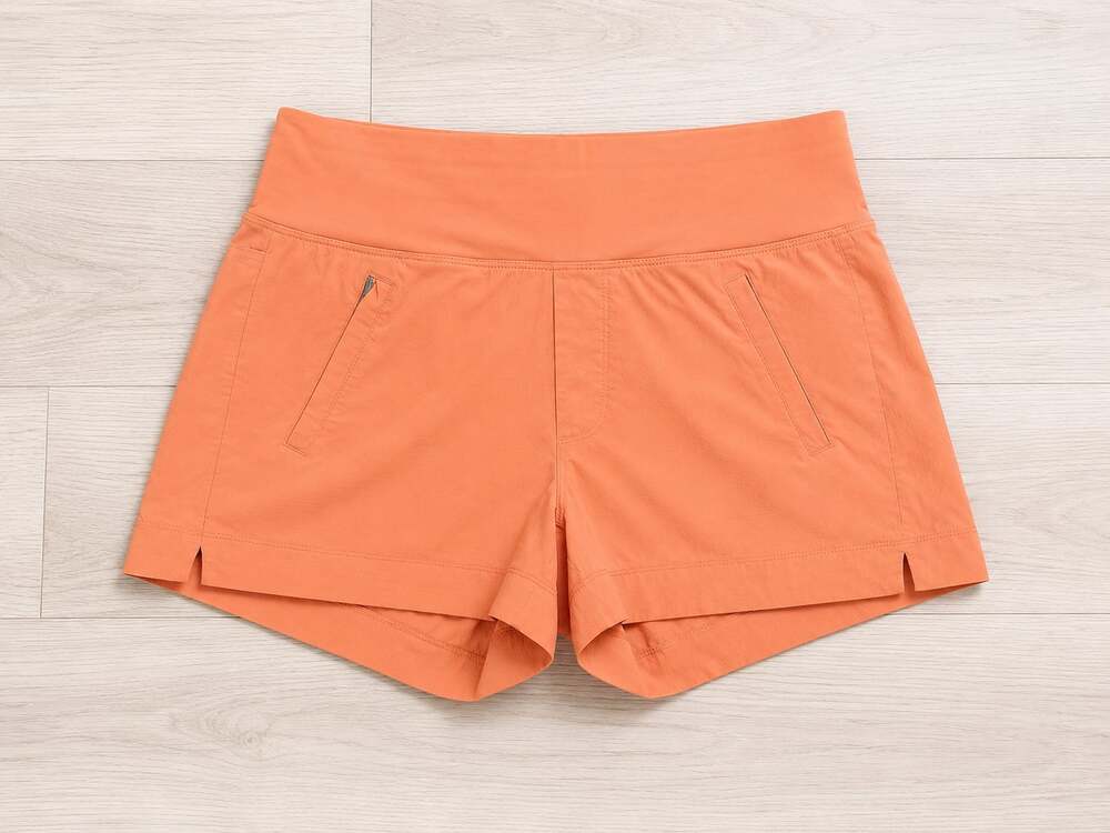 Athleta Trekkie North Short Apricot Orange High Rise Hiking Shorts Sz small